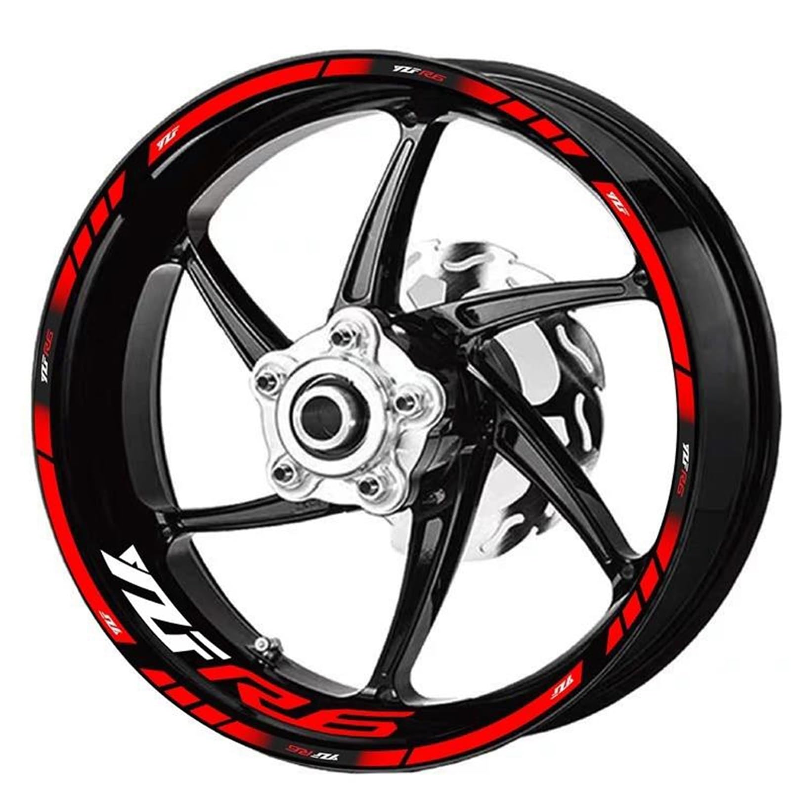 Sticker Part for Y-AMAHA YZF R6 Motorcycle 17 Inch Inner and Outer Wheel Hub Decal Decorative Rim Waterproof Reflective Sticker