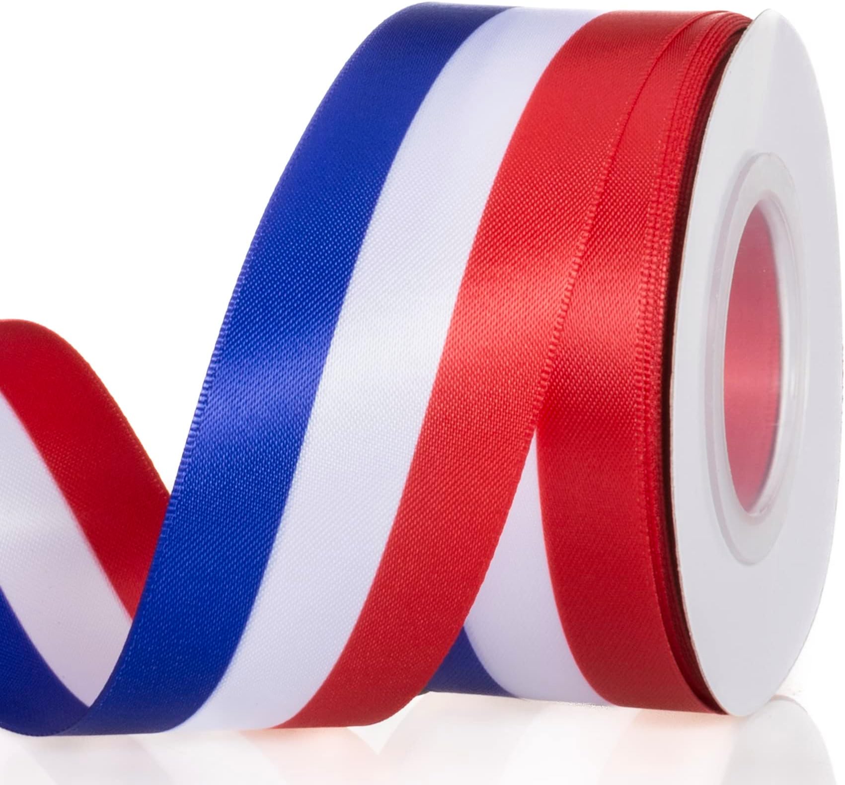 Amazon.com: ATRBB 24 Yards 1 Inch Red/White/Blue Stripe Grosgrain ...