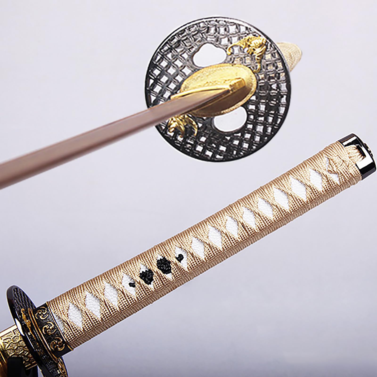 Katana de madera hecha a mano de 104 cm,espada de madera de anime de madera pesada,Bokken con vaina de madera maciza,para cosplay,decoración,Navidad,Halloween,exhibición,coleccionismo,artes marciales