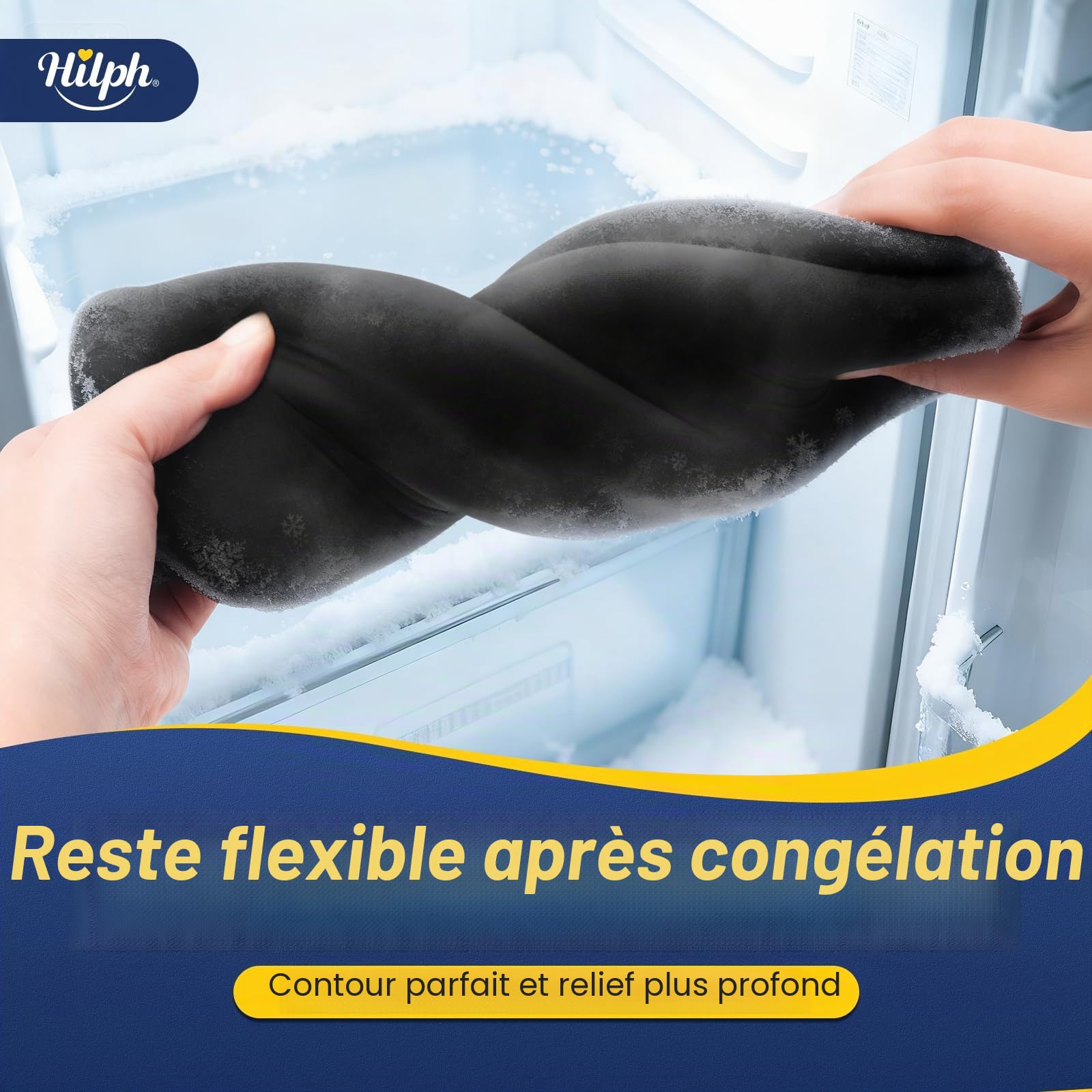 Hilph Manchette rafraîchissante pour épaule - Flexible - Avec fermeture Velcro - Pour coiffe des rotateurs, tendinite, douleurs aux épaules, récupération postopératoire, taille L