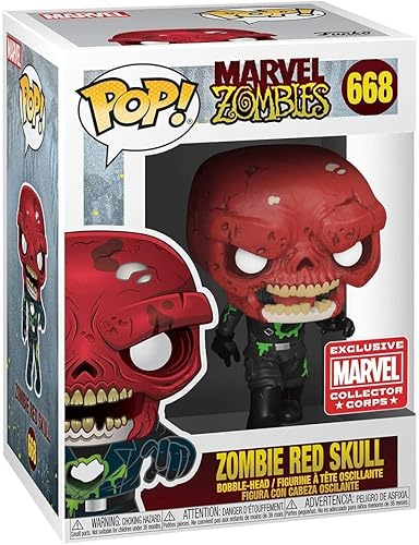 Miniatura 3 de Funko Pop Zombie Cráneo Rojo Marvel Zombies Marvel Collector Corps Exclusivo