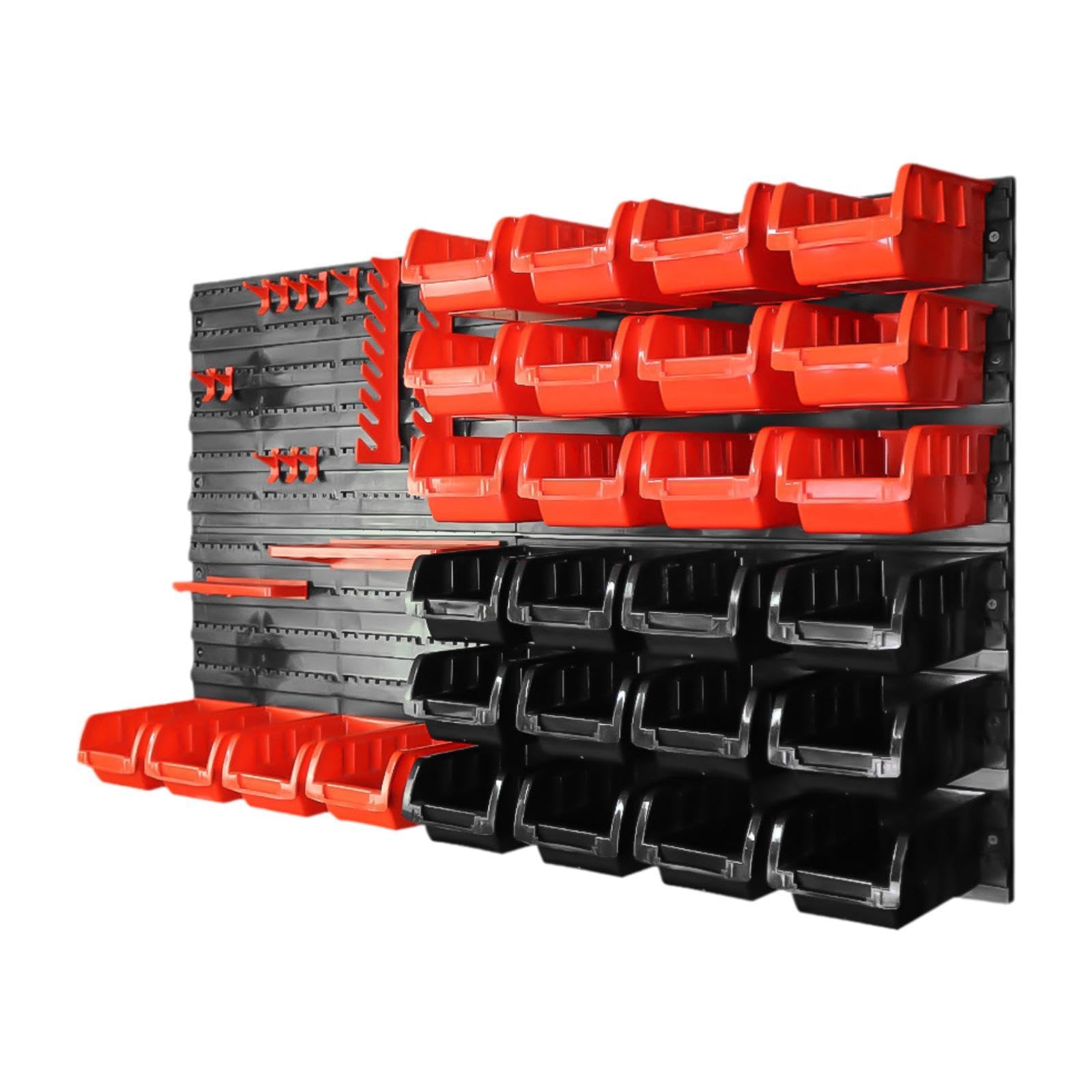 Contenitori portaoggetti a parete, pannello forato resistente con pannelli a muro, scaffale per componenti per forniture per ufficio, officina,
