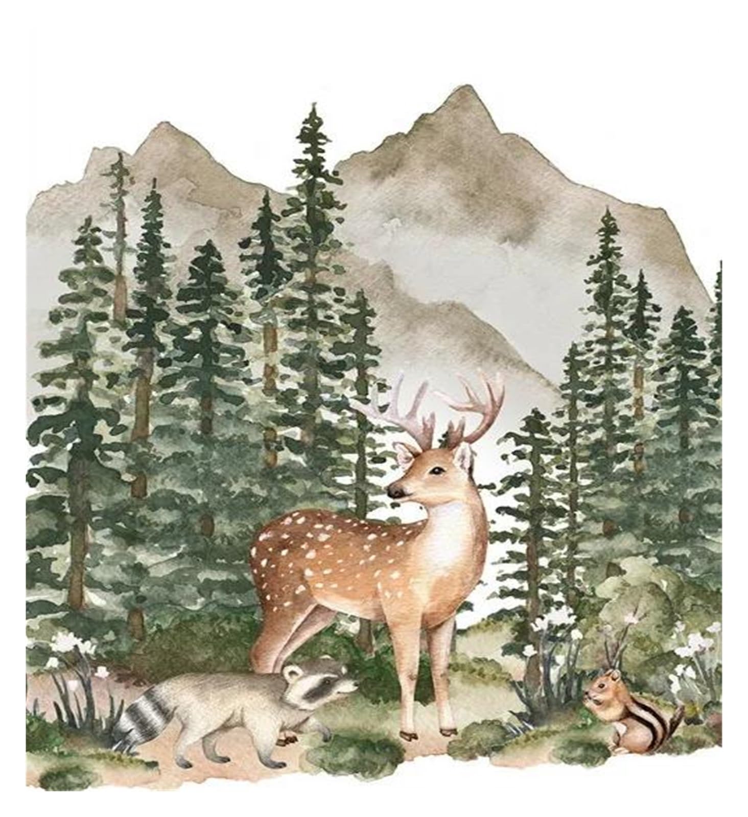 Tableau déco nature forêt 40x60cm pour salon