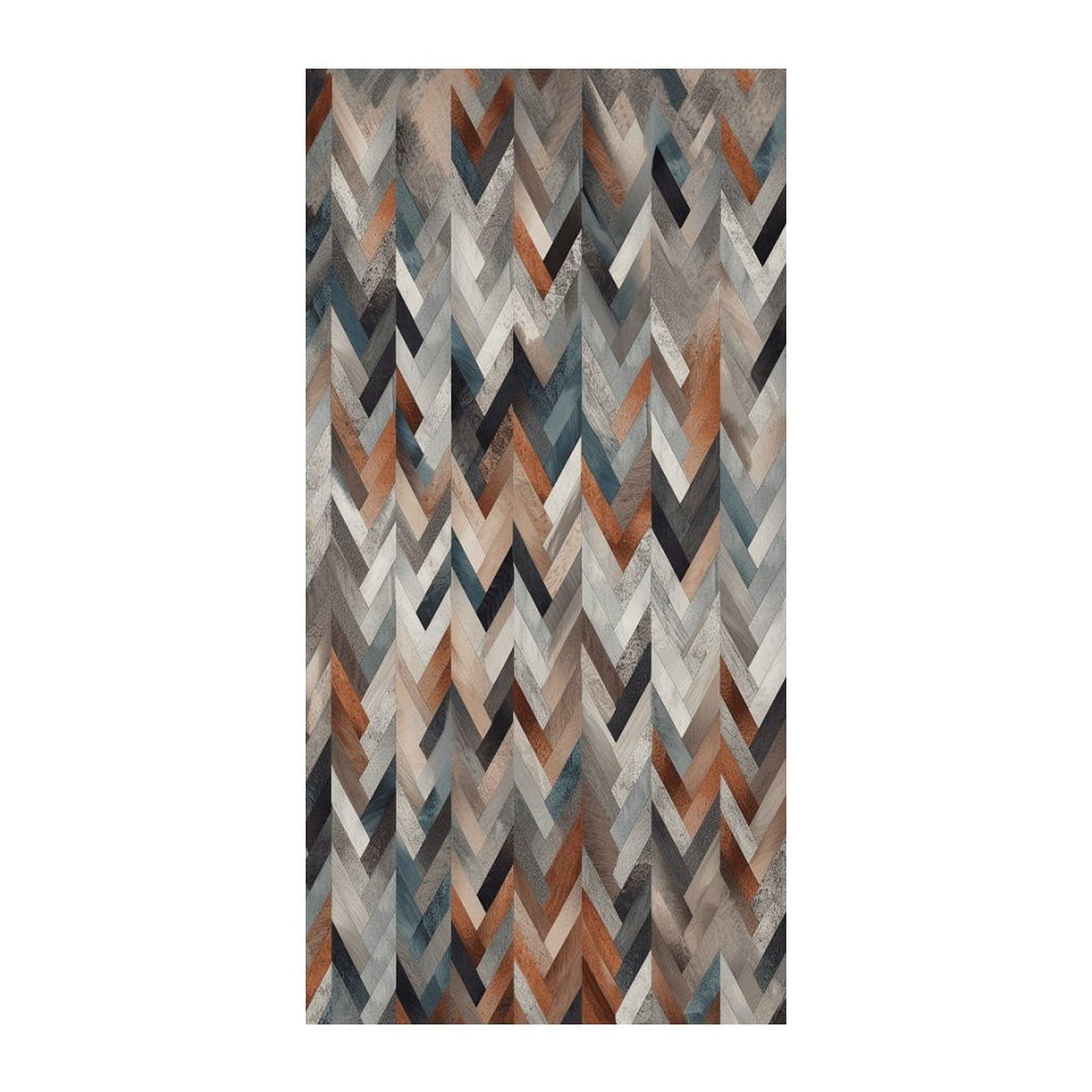 Fekiloot Style Gray Shape Pattern Door Curtain Room Divider Curtains