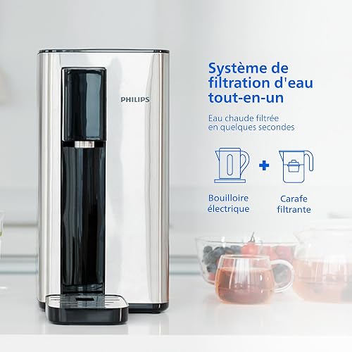 Philips 3000 Series Distributeur d’eau Chaude avec Filtration Taste+, Eau Chaude Filtrée en Quelques Secondes, Réduit le Chlore et le Calcaire, Aucune Installation Nécessaire - 3