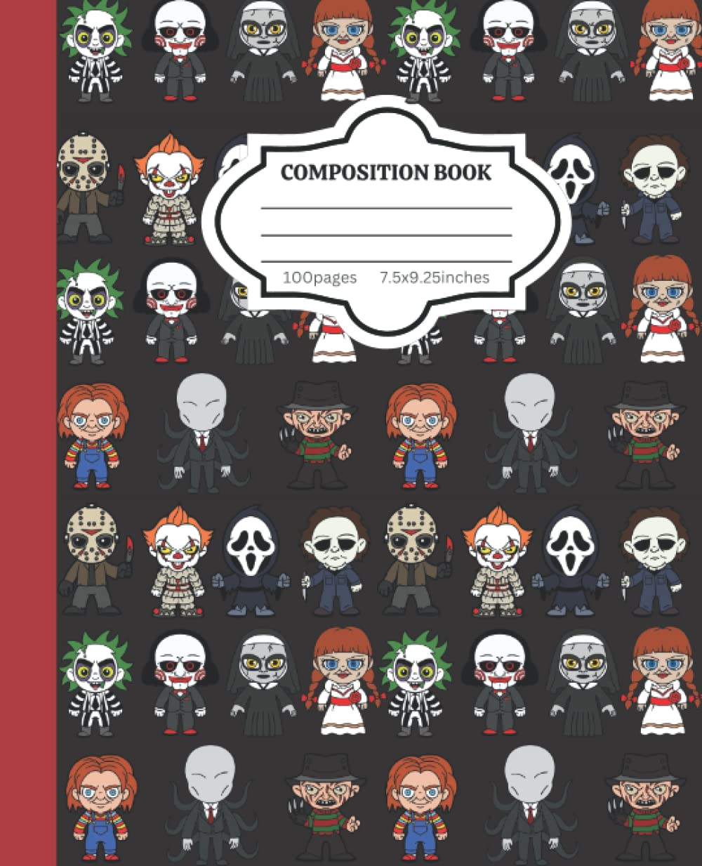 Horror Tots Composition Notebook, College ruled, 100 Pages