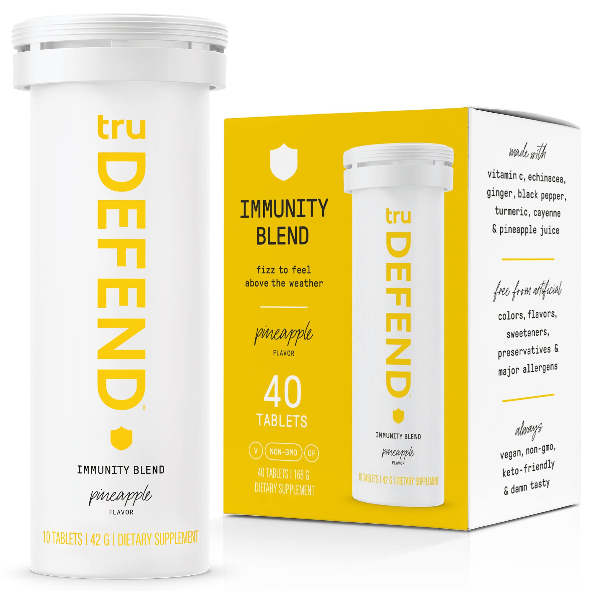 Buy Tru Defend Vitamin C Electrolyte Tablets (10 Count, 4Pack) Electrolyte Drink w/ Echinacea