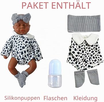 Boy 30 cm Full Silicone Baby Doll Realistic Baby Doll Reborn Newborn Non-Vinyl Sleeping Position with Gift Box