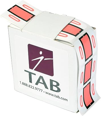 TAB CompuColor Numeric Label Roll, 0, Salmon, 1, 500 Labels/Roll