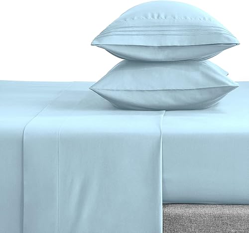 Miniatura 1 de CozyLux Juego de sábanas King de la serie 1800 de 4 piezas bordadas de microfibra de doble cepillado de 16 pulgadas, bolsillo profundo de 16