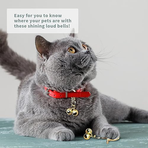 Miniatura 9 de Crapyt Campana decorativa de metal para mascotas, campanas pequeñas para collar de mascotas, llavero, árbol de Navidad, accesorios Eleporated