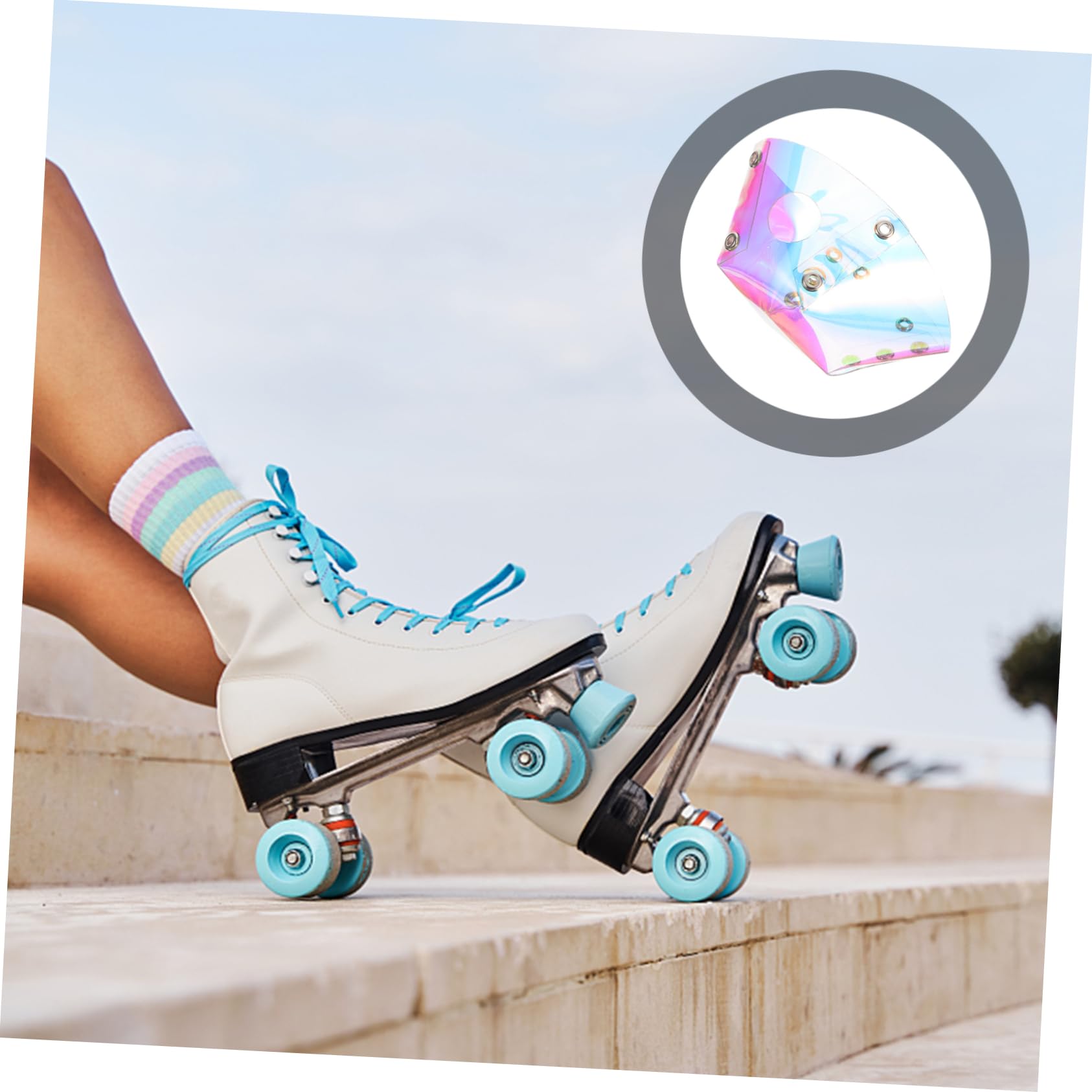 Abaodam Custodia in Pelle di pattina Pattini da Skate Pattinaggio Pattini a rulli coperture protettori Pattinare Protezioni per Le Dita dei Pattini a rotelle Pattino a rotelle PVC