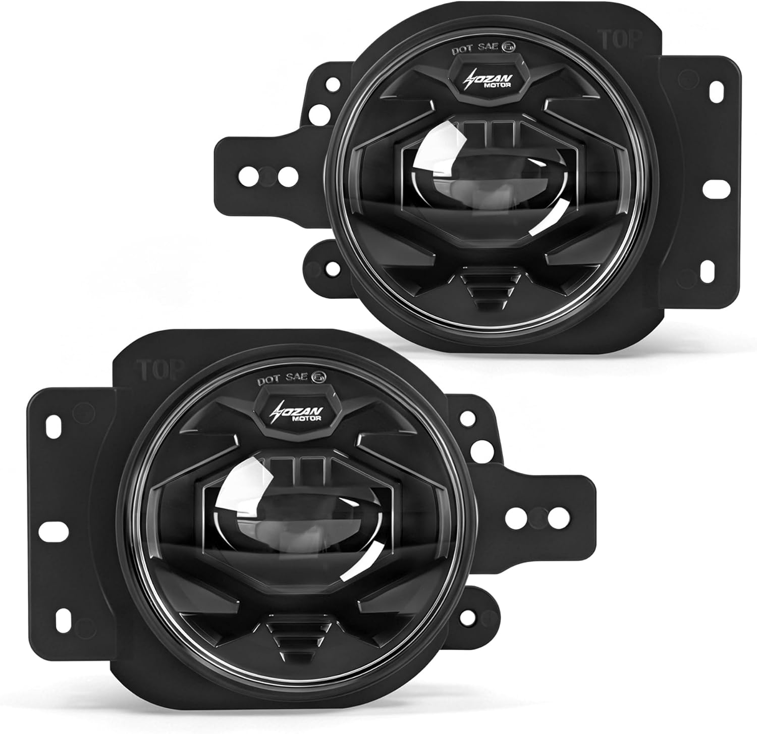 Upgraded 4 Inch LED Fog Lights Compatible with Jeep Wrangler JL JLU 2018-2025 & Gladiator JT, DOT Approved 6000K Bright White 60W Front Bumper Driving Lamps, Plug N Play Off Road Replacement