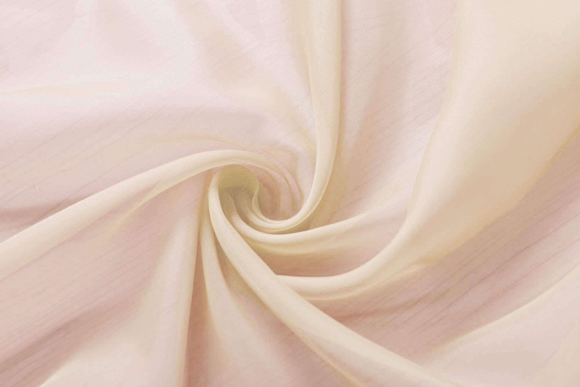 Set van 2 gordijnen, transparant, voor de woonkamer, voile met loodband, H x B 245 x 140 cm, nougat, 61000CN