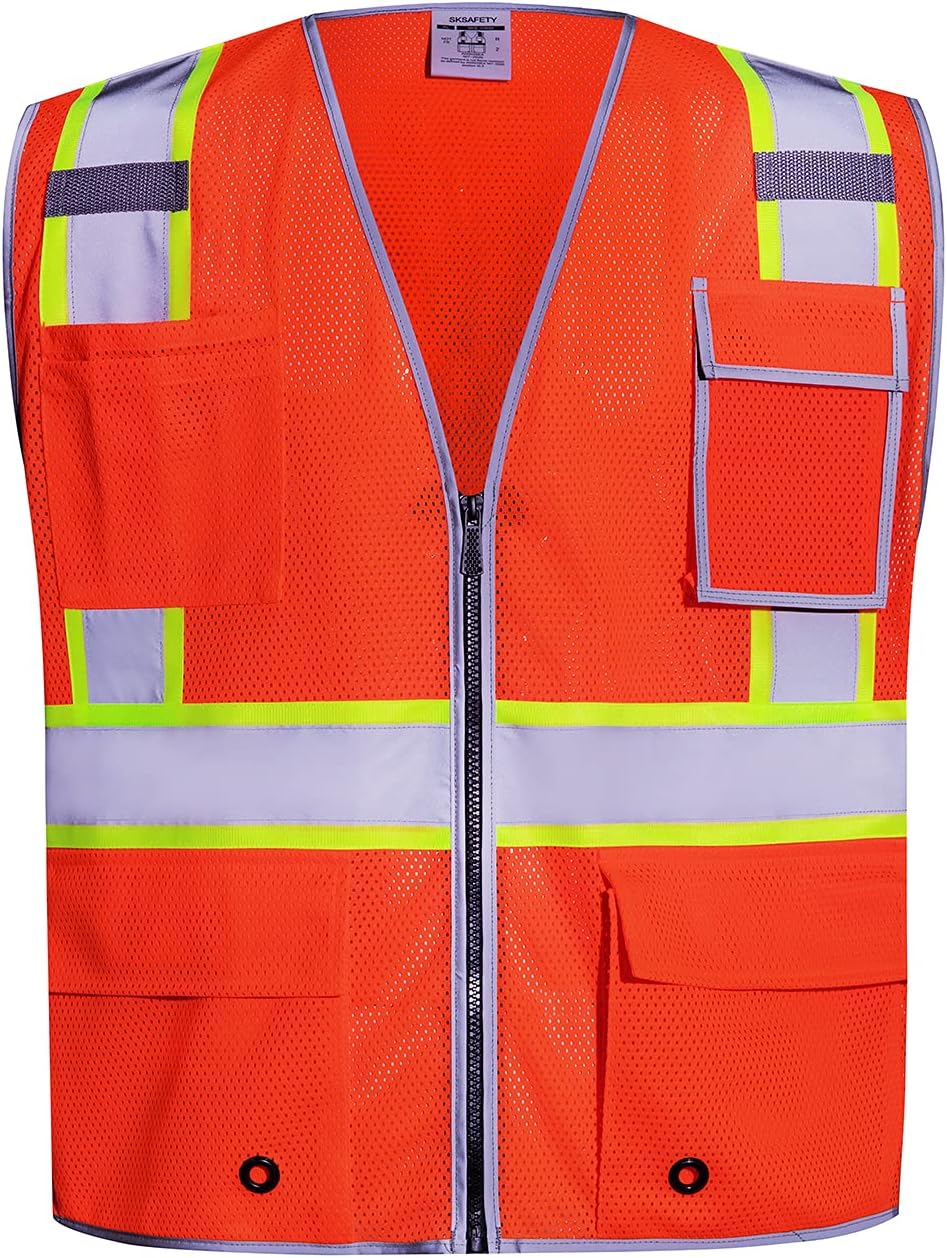 SKSAFETY 10 Pockets Safety Vest, Class High Bhutan Ubuy