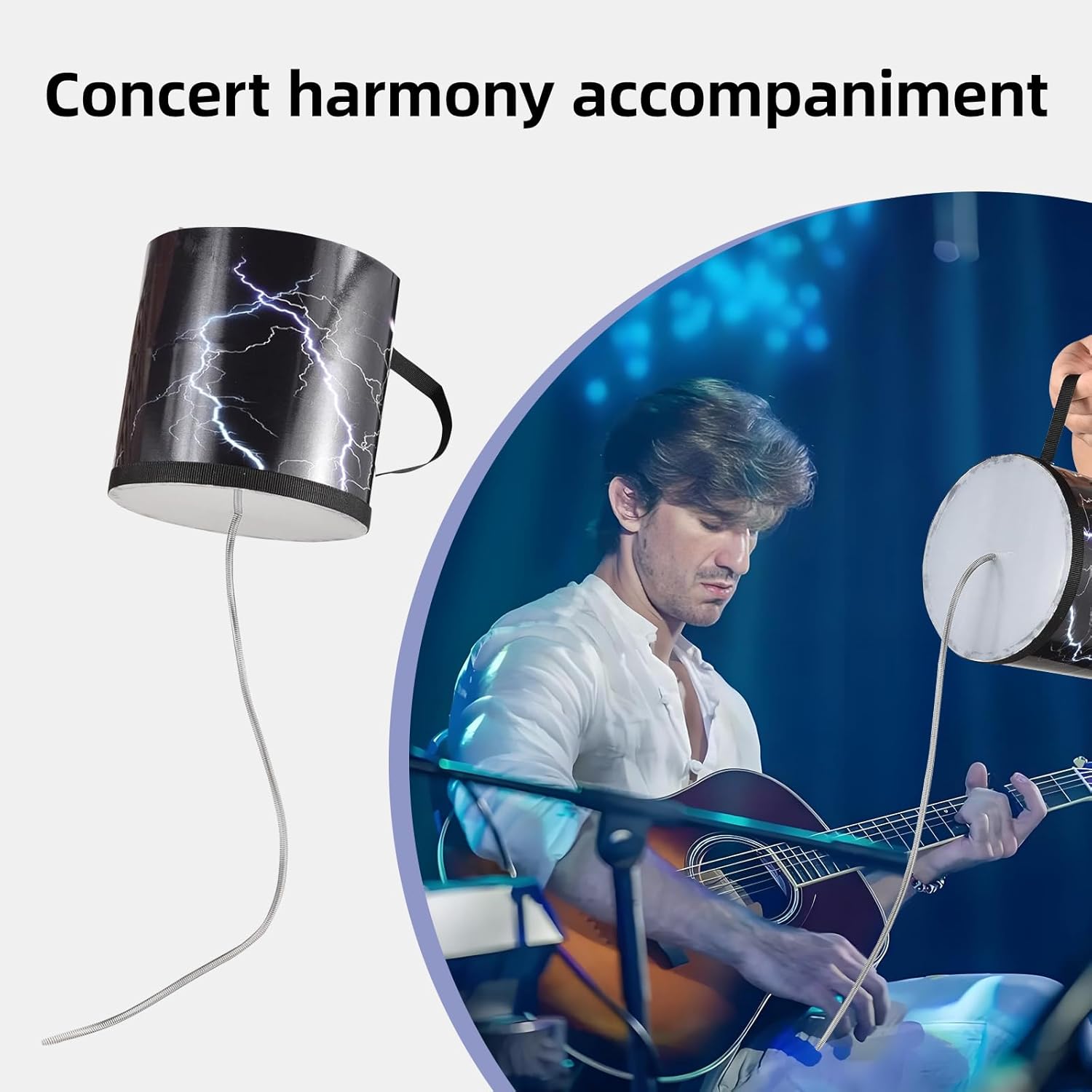 6 Inch Thunder Drum,Spring Drum,Sound Effect Instrument,Thunder Tube Sound Maker Thunder Sound Simulation,For Large Gatherings Sports Events Celebrations