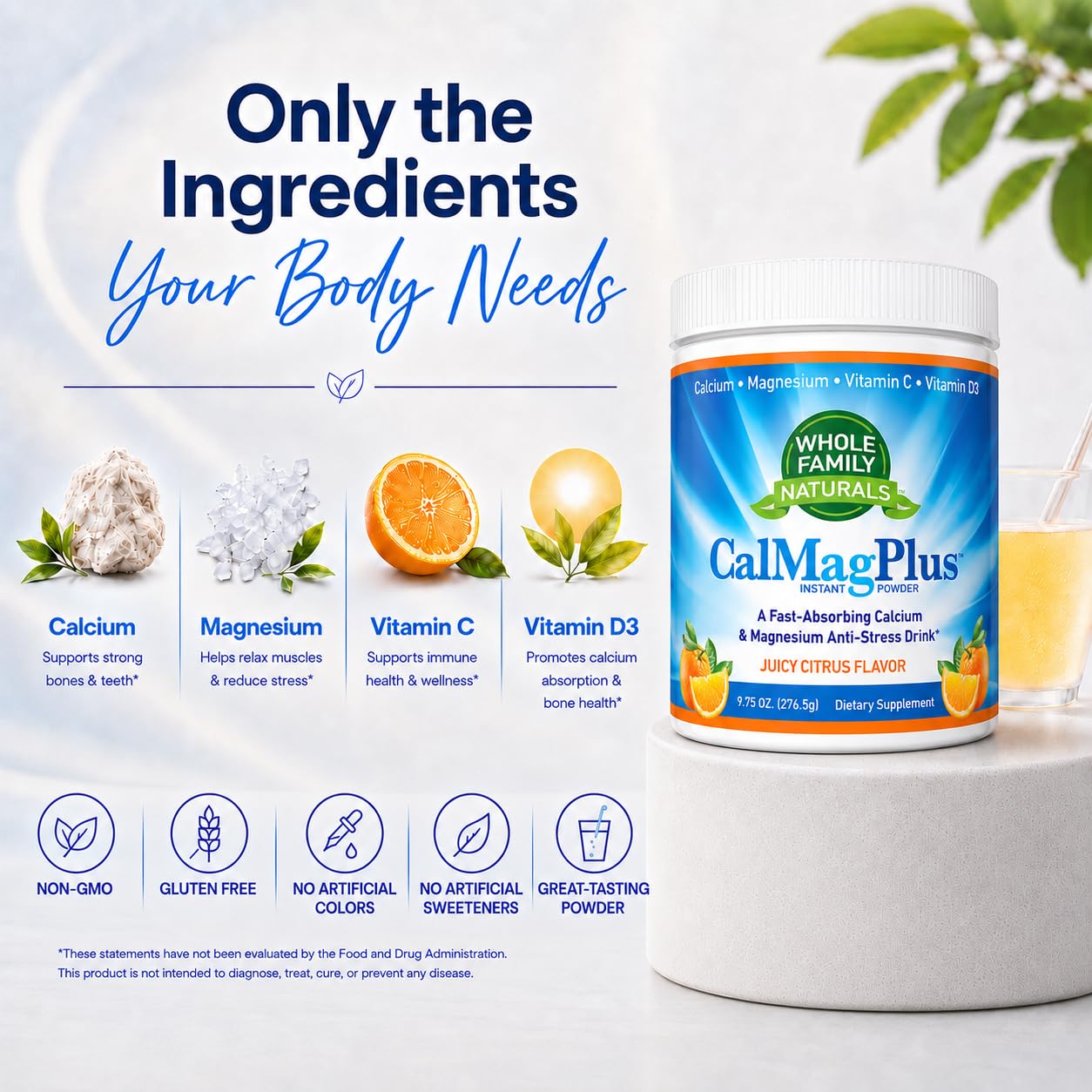 CalMag Plus Calcium Magnesium Powder for Sleep & Calm, Orange Flavor — Amazon image 2