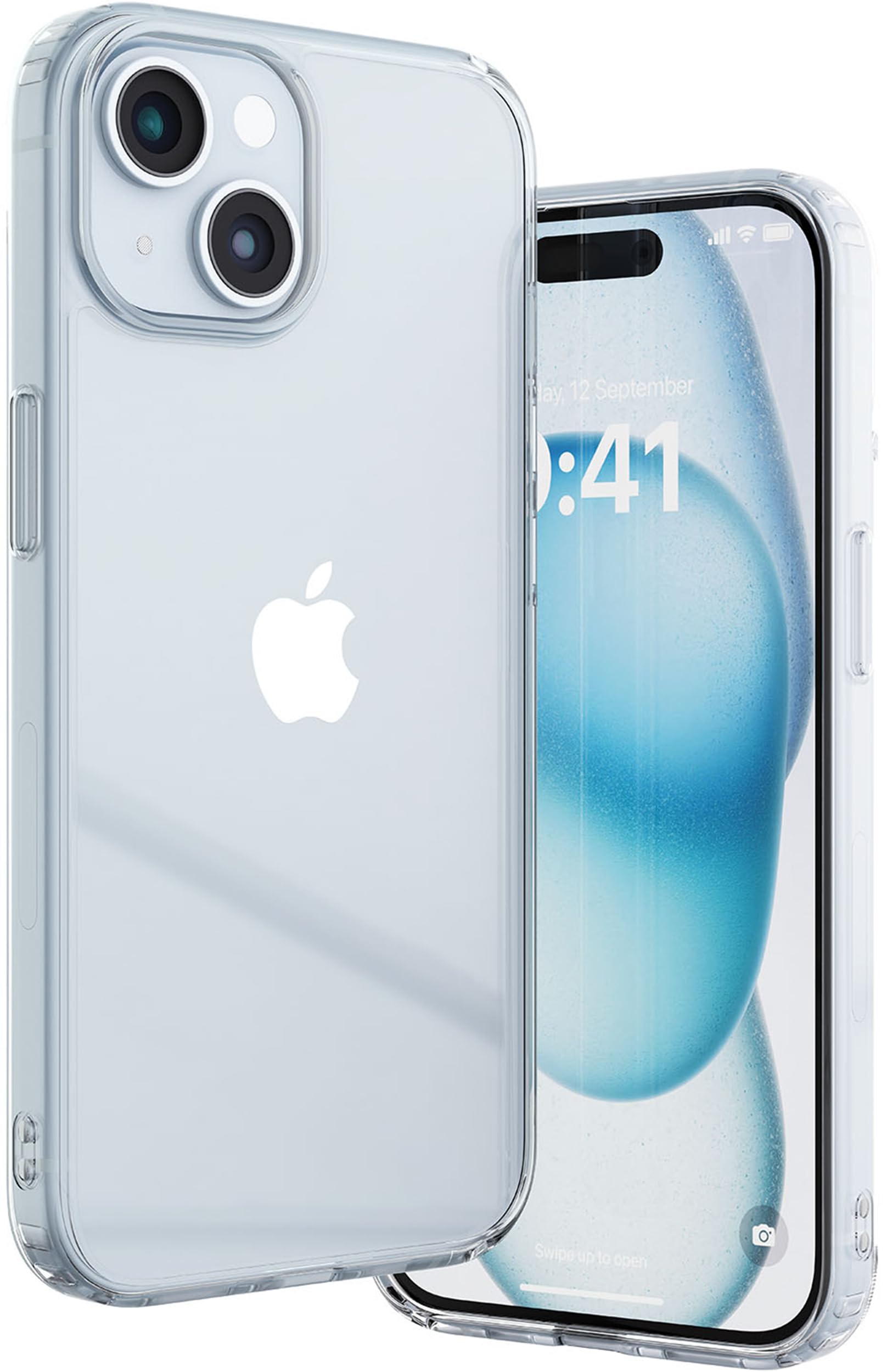 Vaku Luxos® Glassy Clear Back Cover Case for iPhone 15 Shockproof Slim Thin Non-Yellowing Scratch Resistant Military-Grade Protection - Transparent (B0CF9Y5KJC) Amazon Price History, Amazon Price Tracker