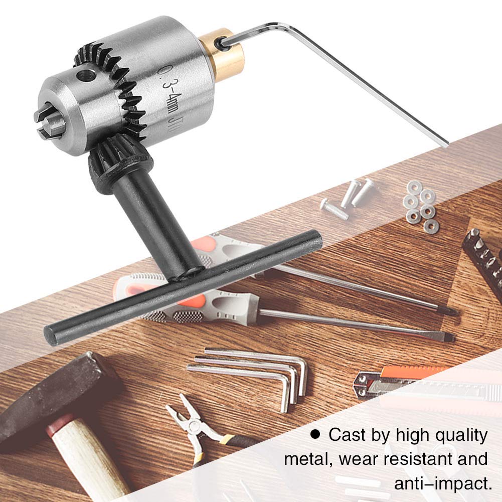 Micro 0.3-4mm JTO Taper Mounted Drill Chuck and Wrench with Chuck