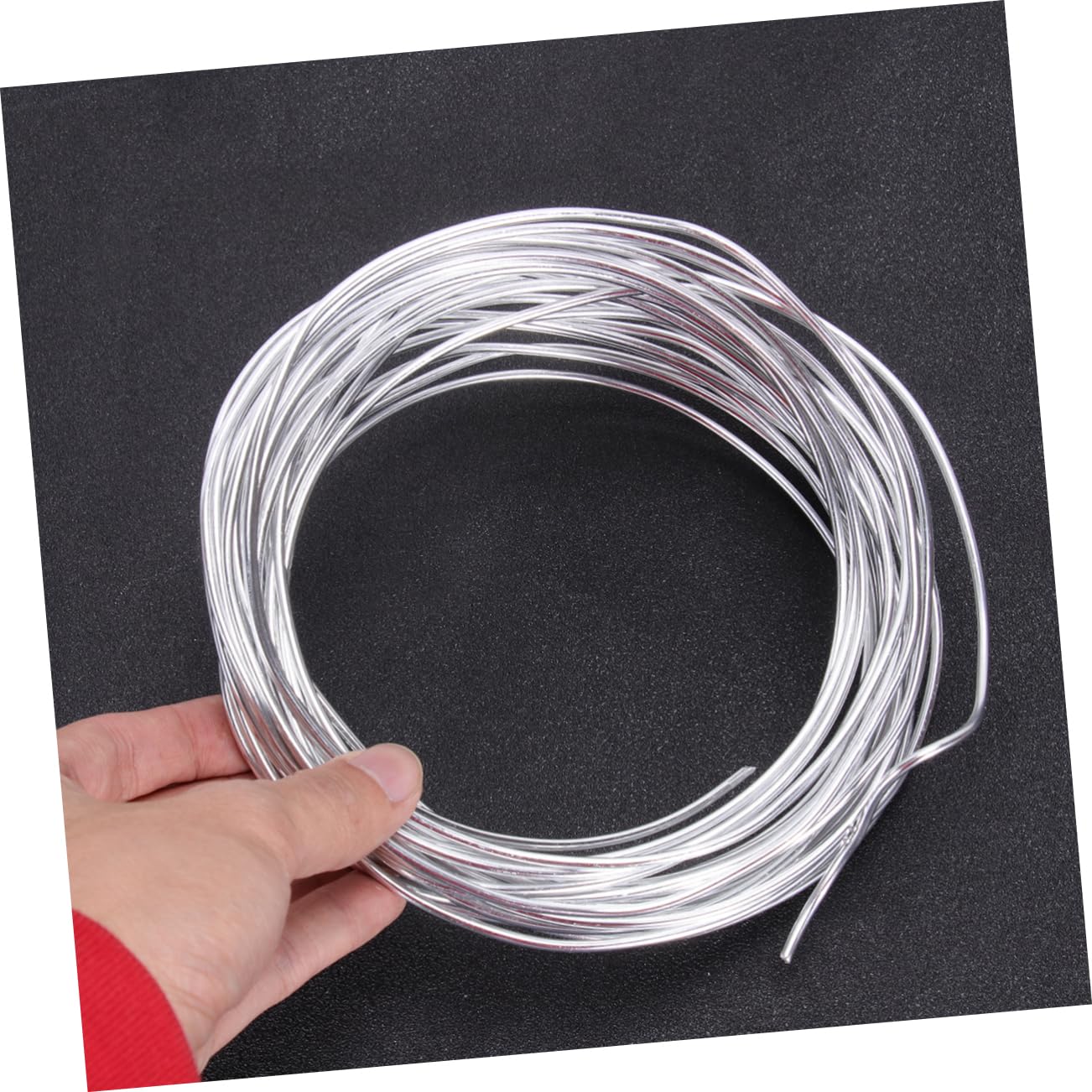 KALLORY 1pc DIY Soft Aluminum Wire for Crafting Flexible Metal Wire for Doll Skeletons Sculpture and Bonsai Modeling Silver Moulding Accessory