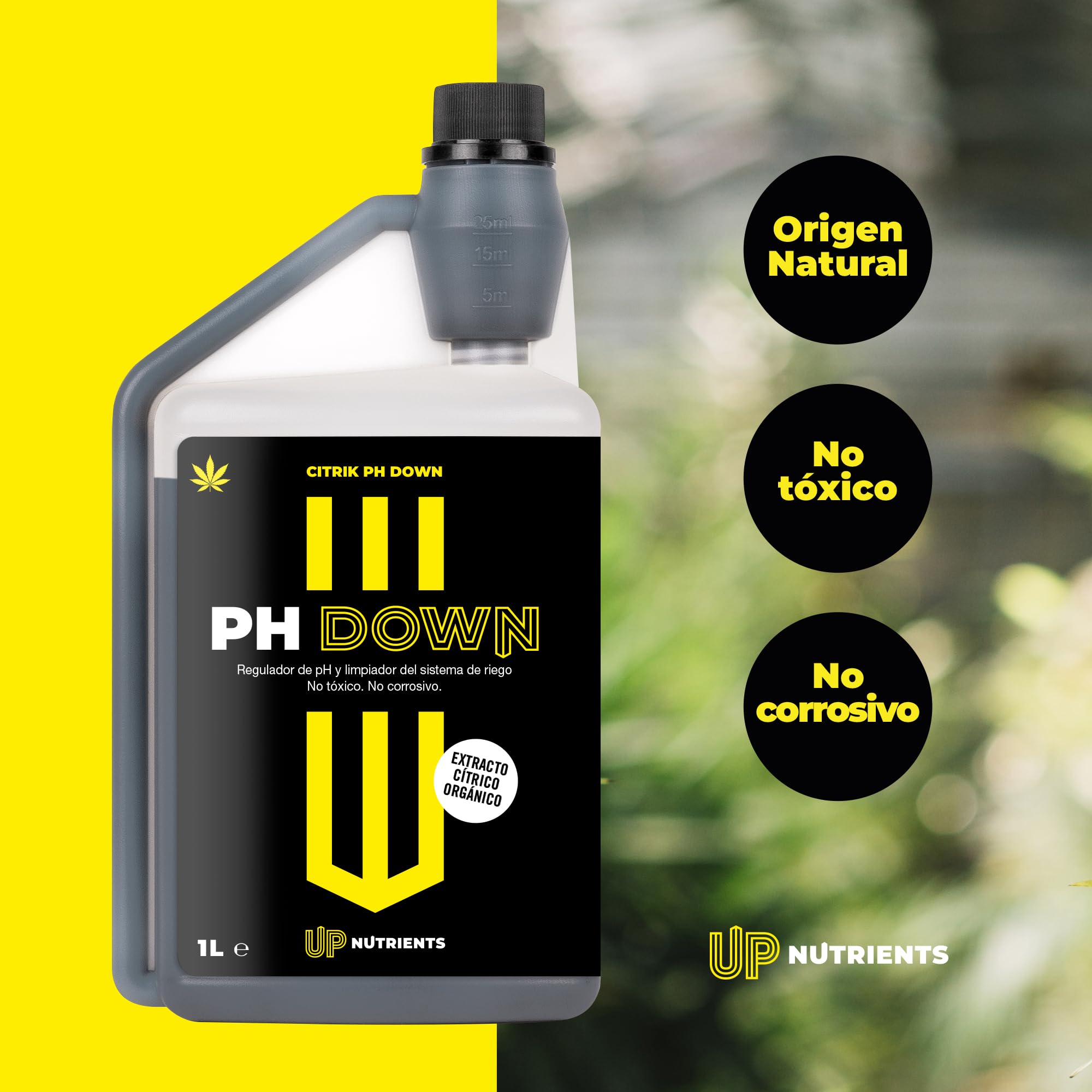 UP NUTRIENTS Pack régulateur PH UP & DOWN 1 L pour plantes | Augmente et amincissant pH sols, cultures et fleurs | Correcteur soulevé et abaisseur 100 % biologique adapté à l'agriculture biologique