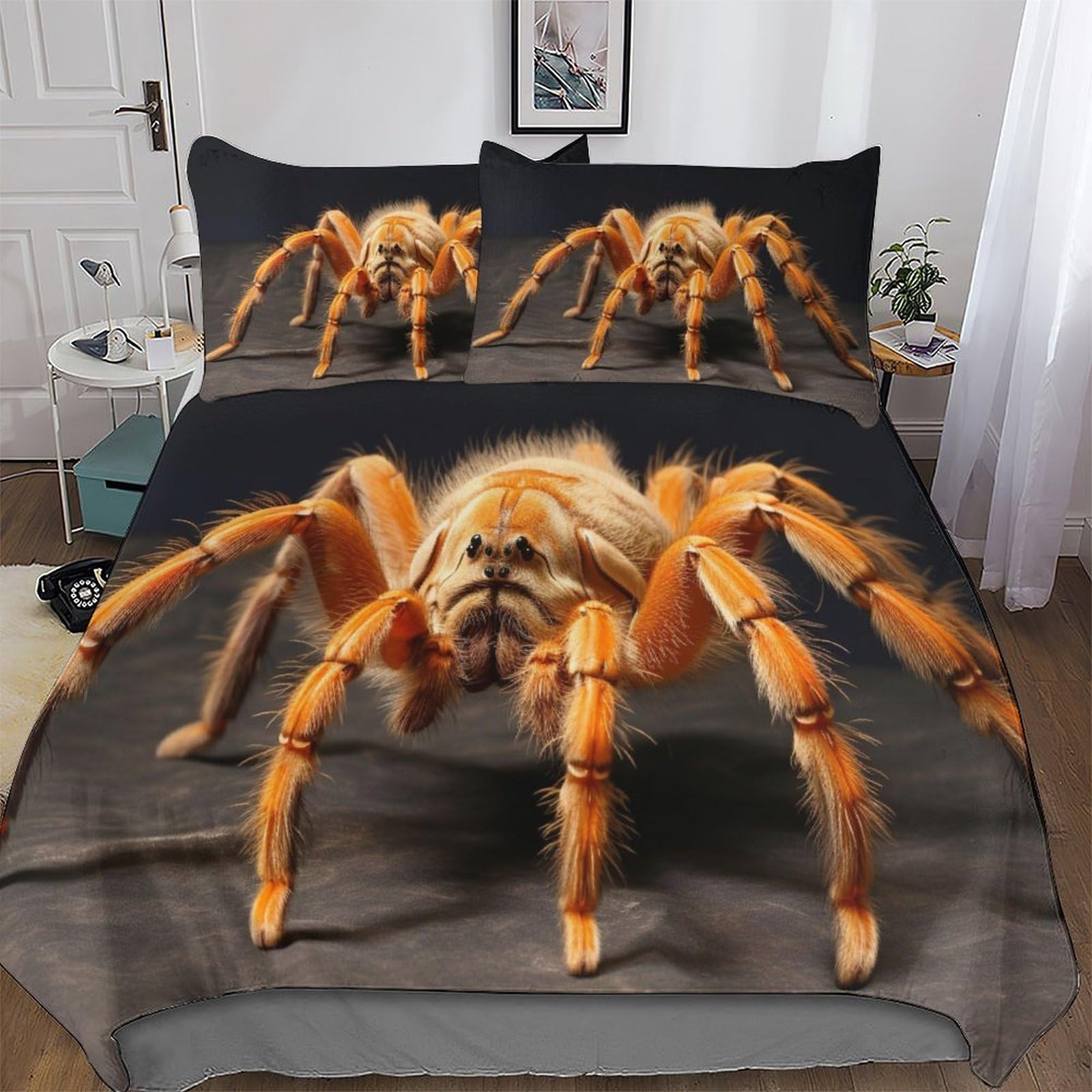 LLXXHH Tarantula Duvet Cover Set Quilt Covers With Pillowcases Soft Bedding Sets 2PCs Set, for Kids Adult Bed Linen Comforter Cover Single(135x200cm)