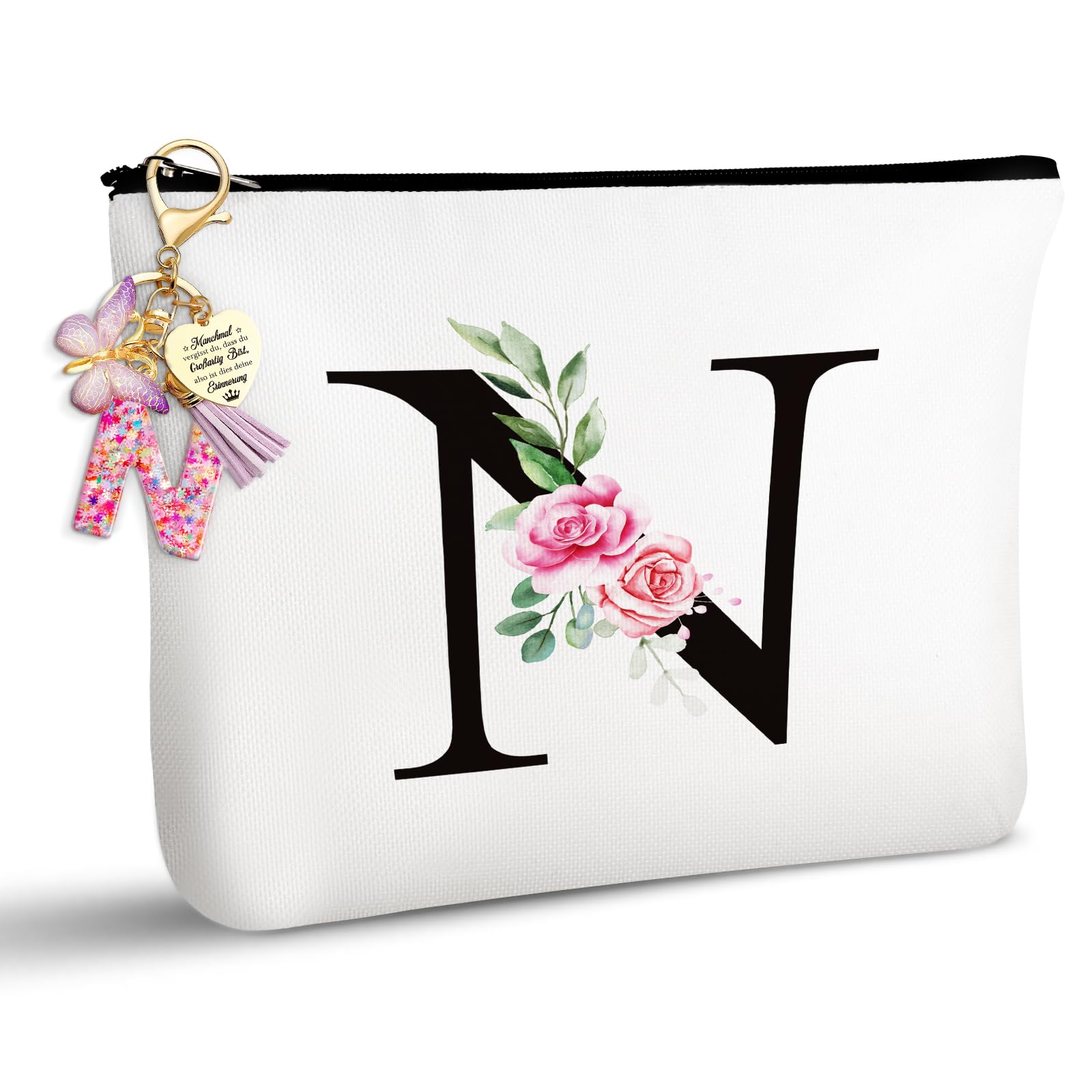 TUZELIYA Personalisierte Buchstaben A-Z Kosmetiktasche Geschenk für Frauen - Geburtstagsgeschenke für Frauen, Mädchen, Mütter, Beste Freundinnen und Brautjungfern