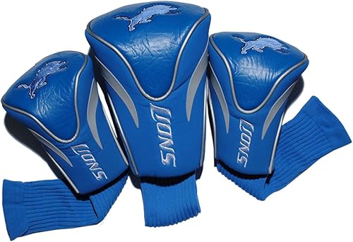 Vista 28 de Team Golf NFL Numeradas 1, 3 y X, se adapta a drivers de gran tamaño, utility, rescue y clubes de fairway, forrado de terciopelo para protección