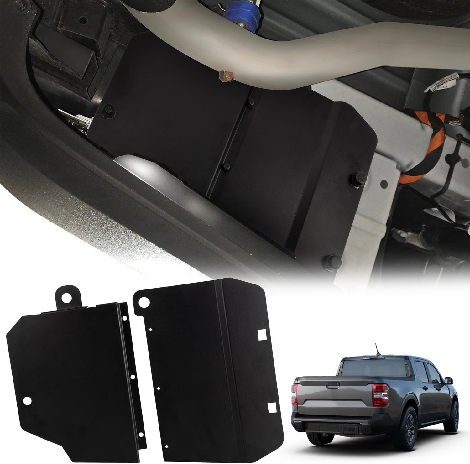 Underbody Cavity Shield Guard Compatible with Ford Maverick 2022-2025 Aluminum Alloy Left Driver Side Rear Wheel Splash Cover Mud Protection Accessories