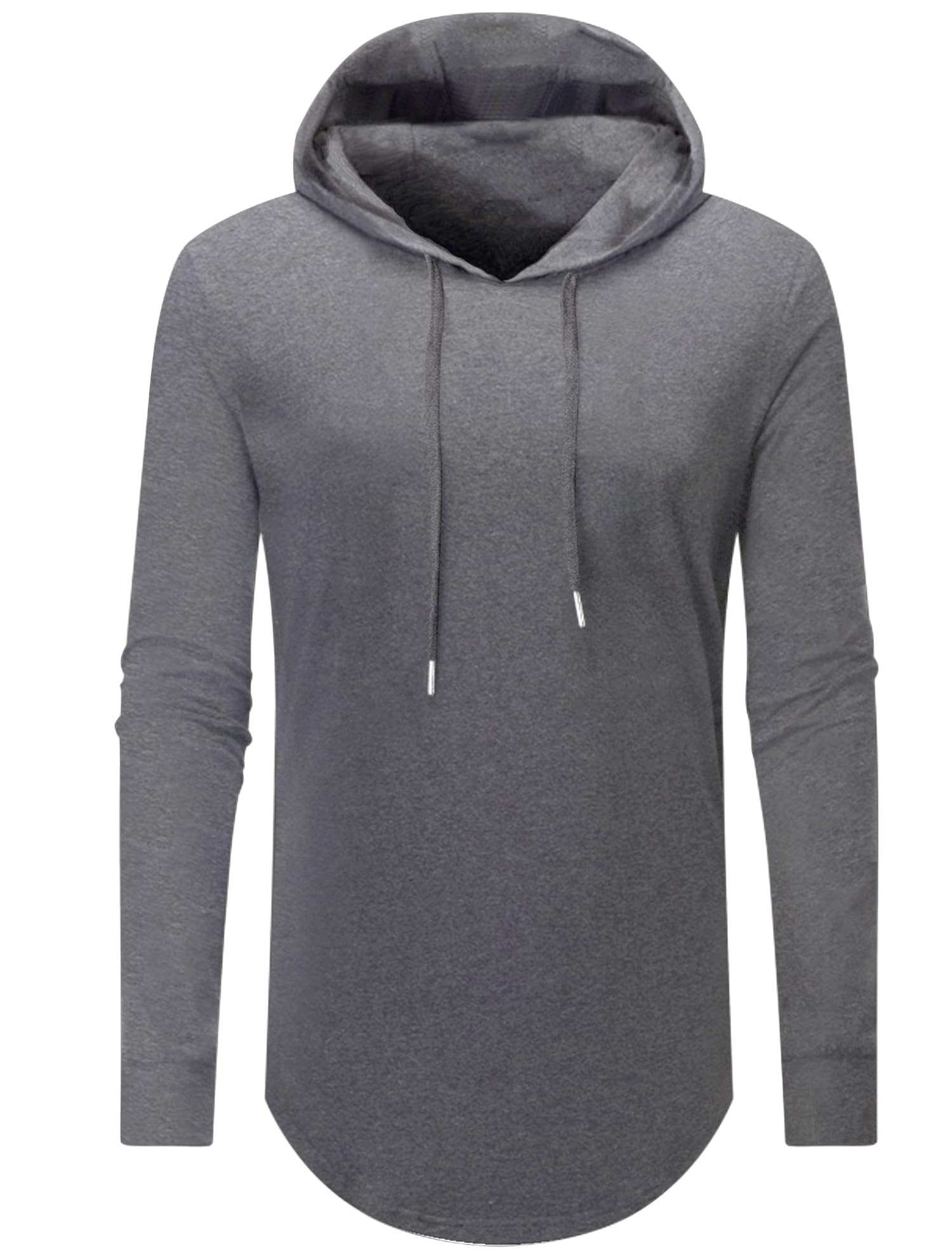 Aiyino Men's Hipster Hip Hop Longline Pullover Hoodies Shirts