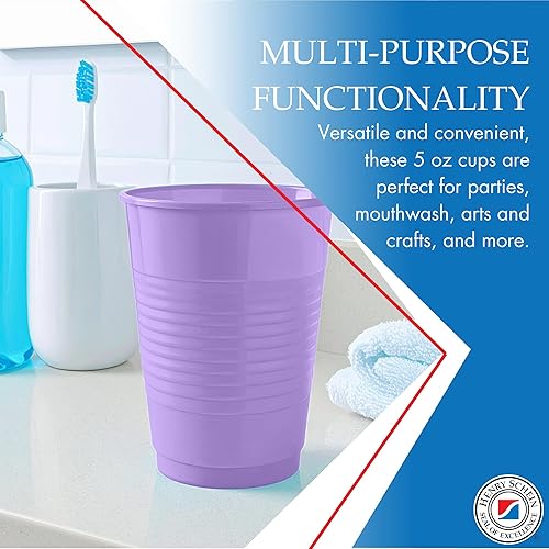 Vista 4 de Essentials Healthcare Products Vasos de plástico para beber – Caja completa de 1000 tazas – Lavanda 5 oz vasos desechables para bebidas frías