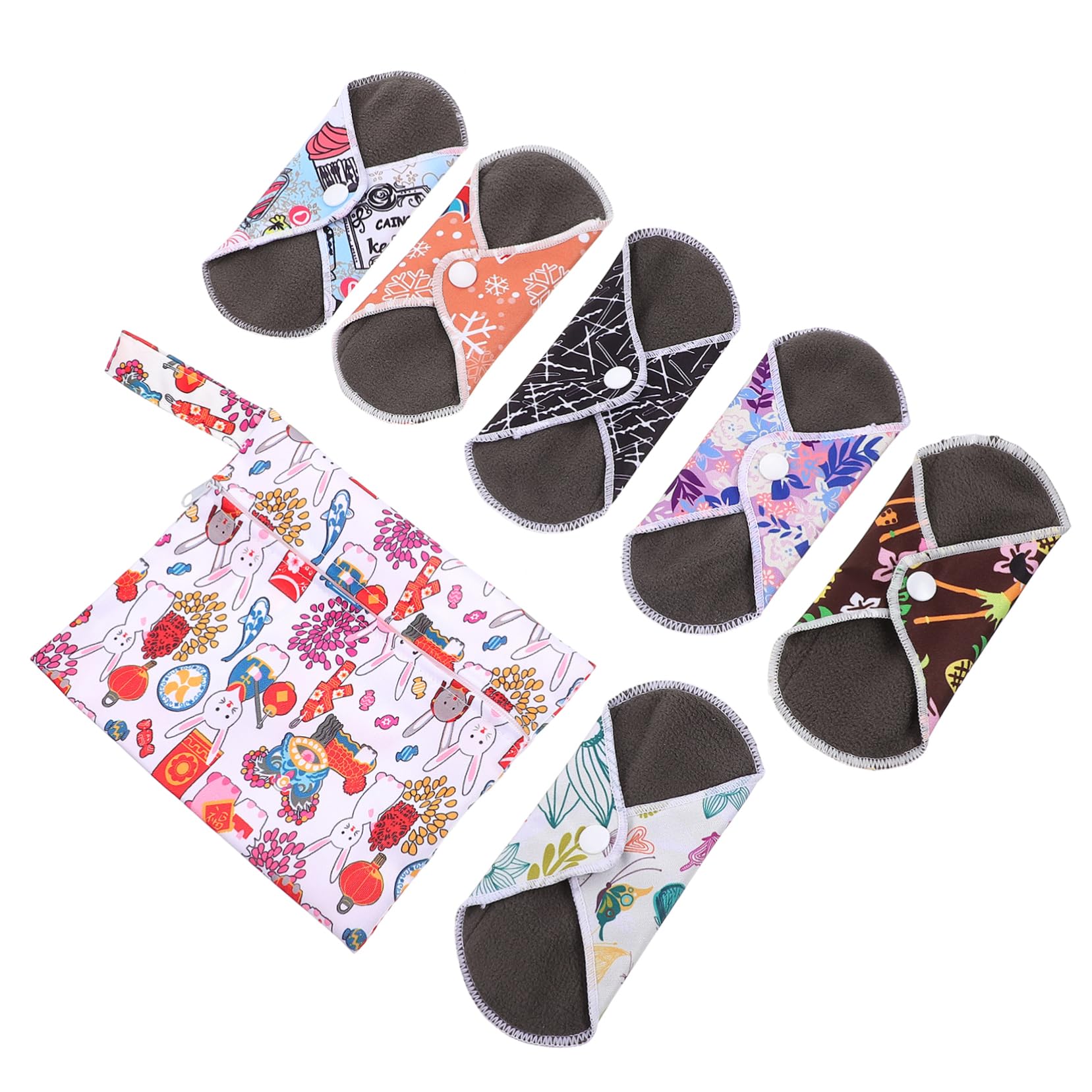 Didiseaon 2 Juegos De Compresas Sanitarias Toallas Sanitarias Para Mujer Bolsas De Almohadillas Para Incontinencia Toallas Sanitarias Bolsa Húmeda Almohadilla Sanitaria Lavable Forro