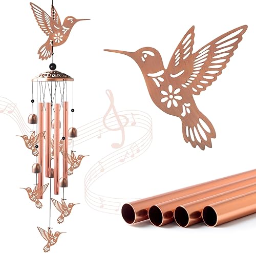 Vista 13 de Campanillas de viento de tortuga marina para exteriores, para mujeres, campanilla de viento de cobre de tortuga, regalo de Acción de Gracias