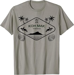 KOH Mak Thailand Sea Turtle Palm Trees Island Souvenir T-Shirt