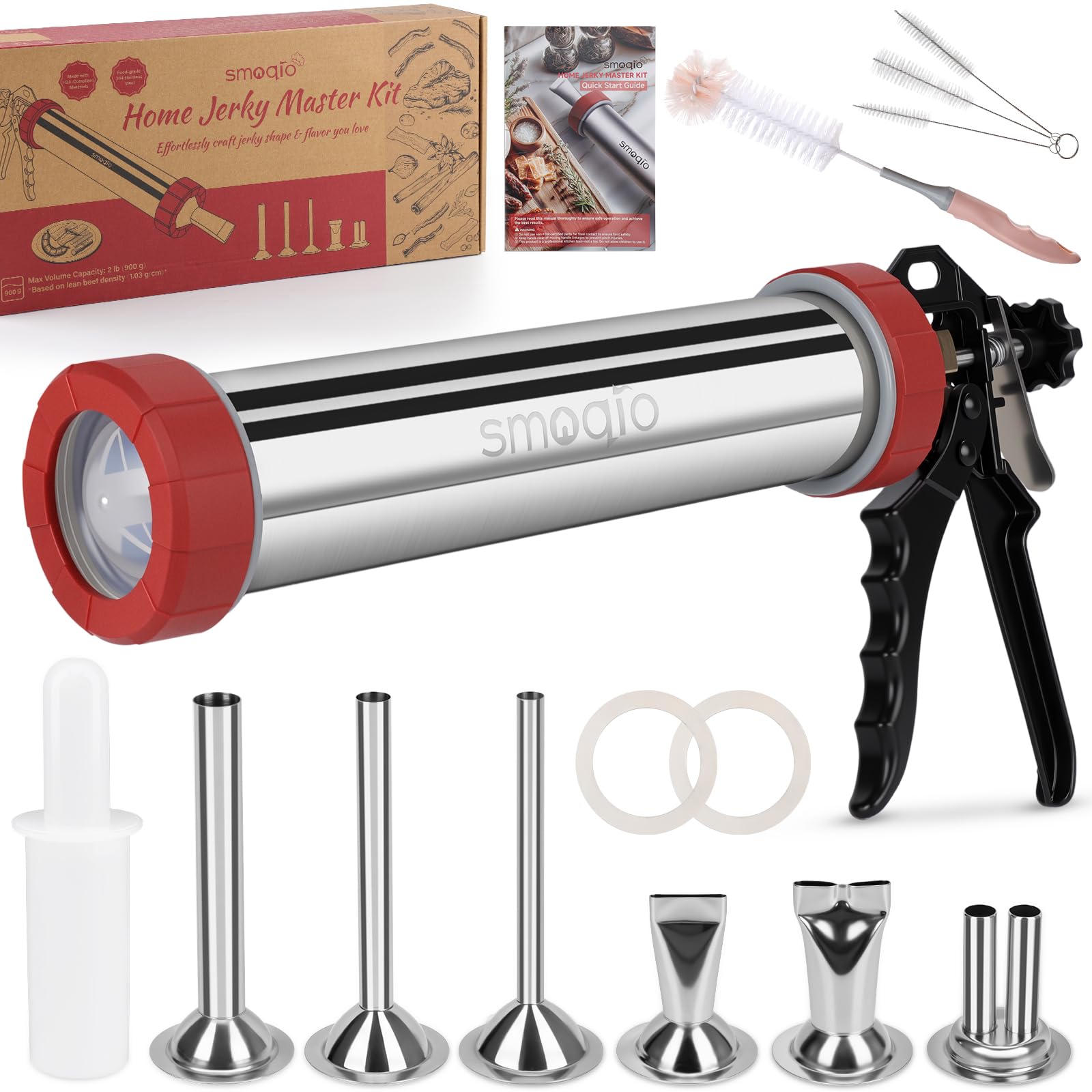 Photo 1 of SMOQIO 2LB Jerky Gun Kits, 304 Stainless Steel Beef Jerky Gun