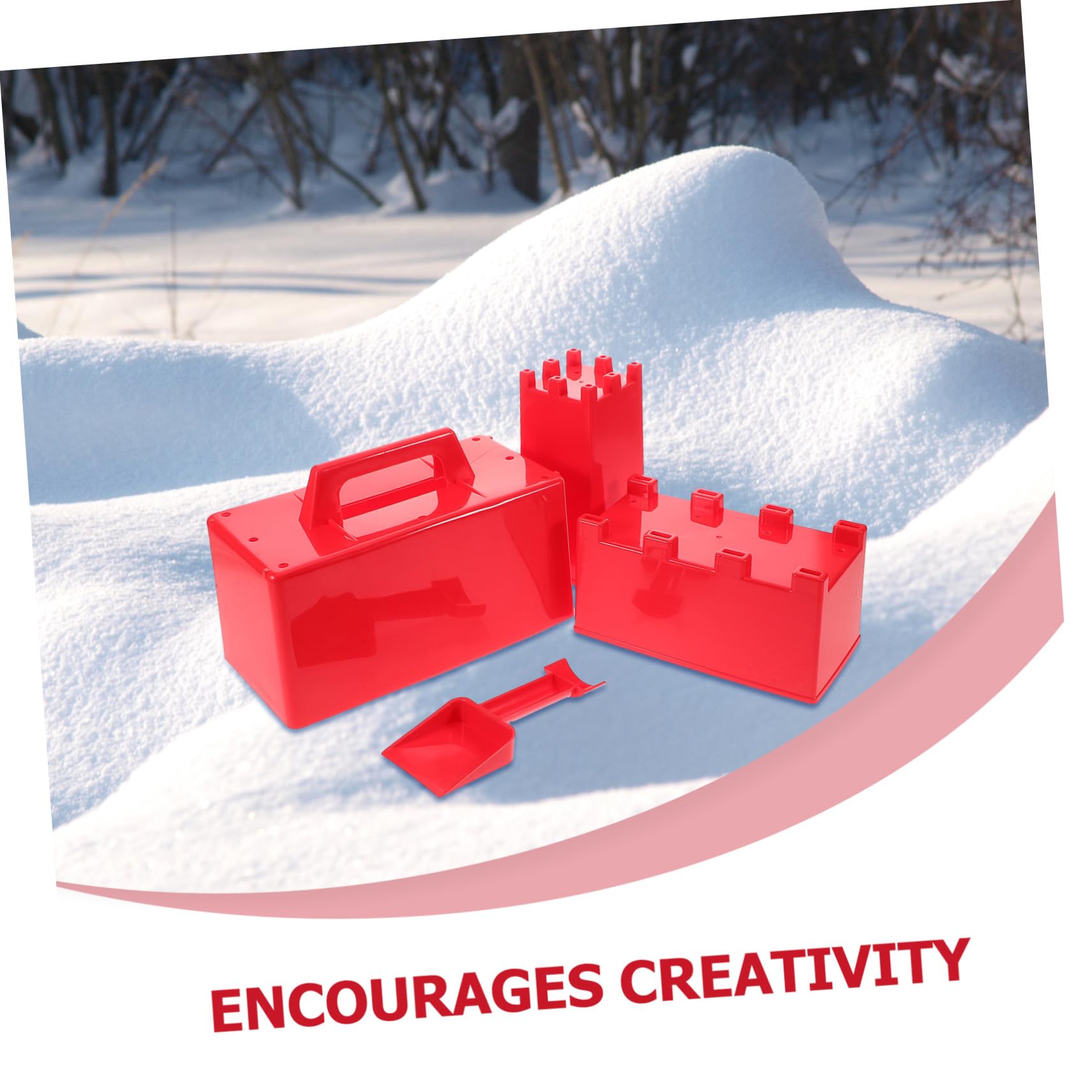 GALPADA Molde para Bloques de Nieve para Niños, Juego de Pala y Molde de Plástico Fácil de Usar y Resistente al Frío para Construir Castillos de Arena en Exteriores
