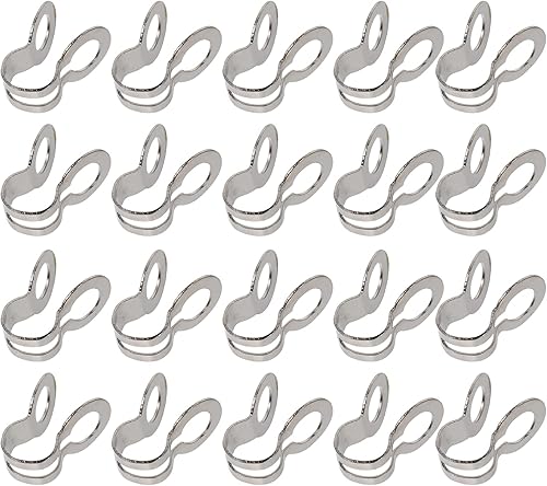 EXCEART 125pcs Cadena de bola Pull Loop Conectores de ventilador de techo Lámpara Pull Loop Plata Conectores de cadena de acero inoxidable