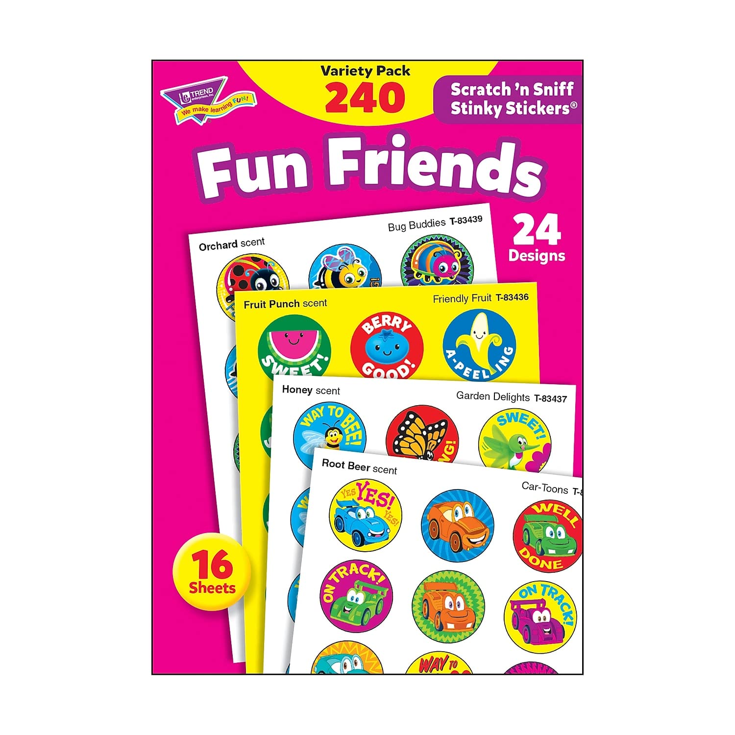 TREND enterprises, Inc. T-83917 Fun Friends Stinky Stickers Variety Pack, 240/Pack