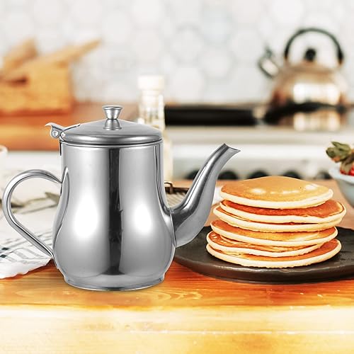 Miniatura 8 de 1pc de acero inoxidable olla aceite lata grasa cocina almacenamiento botella práctica aceite dispensador aceite aceite colador olla