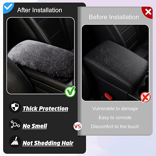 Miniatura 4 de SuperKaKa Cojín universal para reposabrazos de automóvil, funda universal para reposabrazos de consola central, accesorios interiores de automóviles