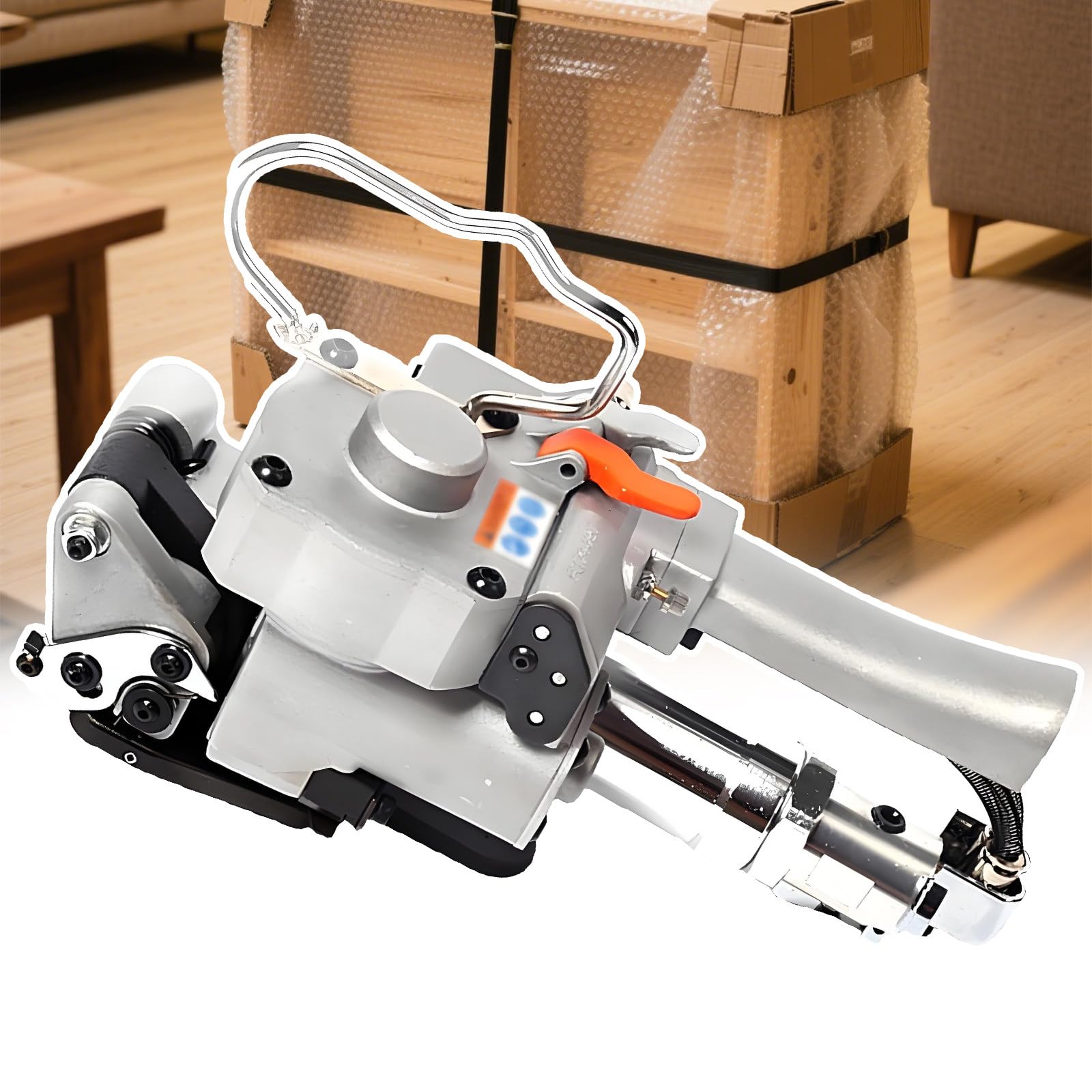 Reggiatrice pneumatica per reggia in Metallo, Potente Tensione Massima 3500 N, Taglio a trazione con processo in Un Unico Passaggio, Compatibile con PP/Pet da 13 a 19mm A25