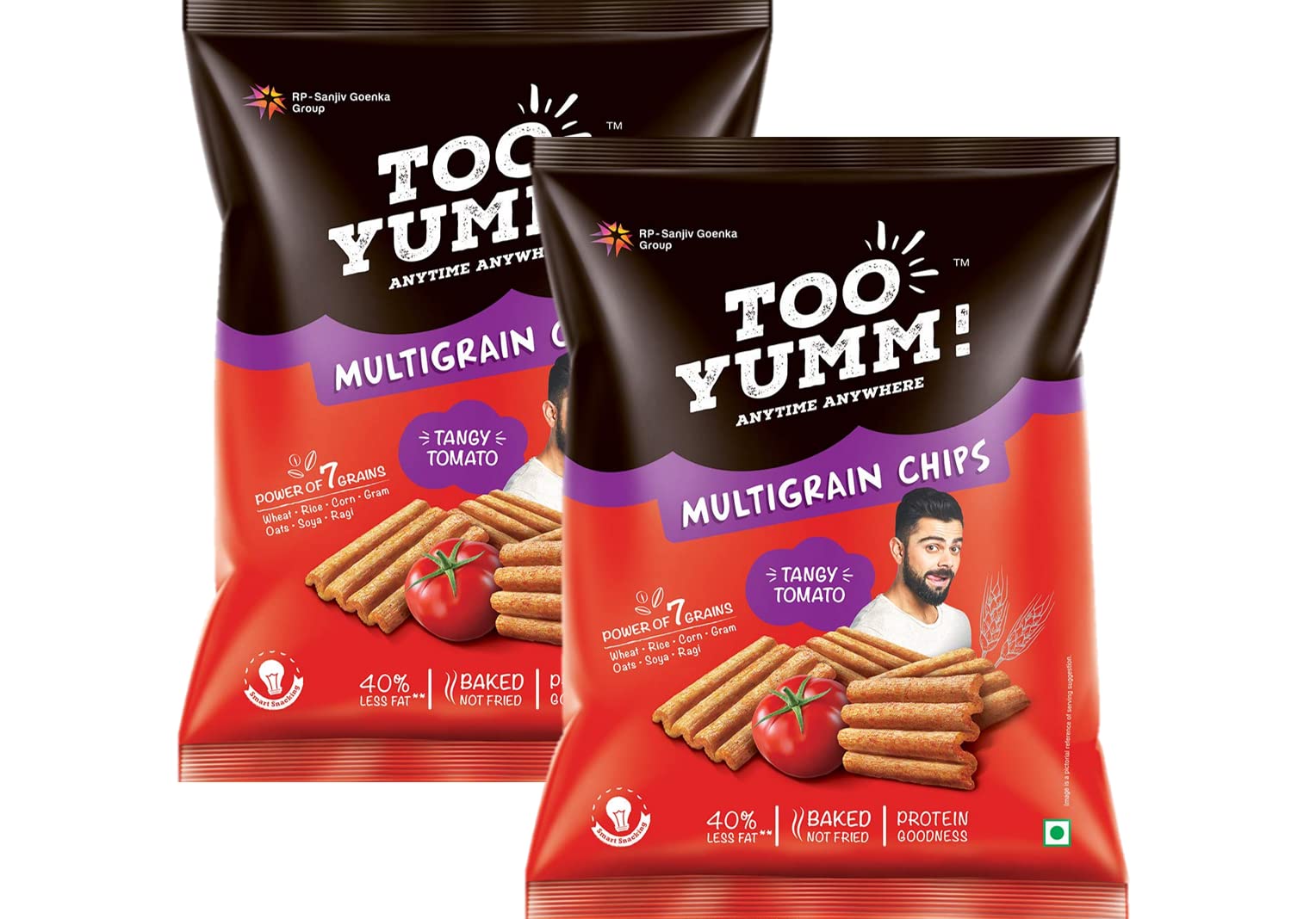 Too Yumm Multigrain Chips Tangy Tomato 50g (pack of 2) Unique