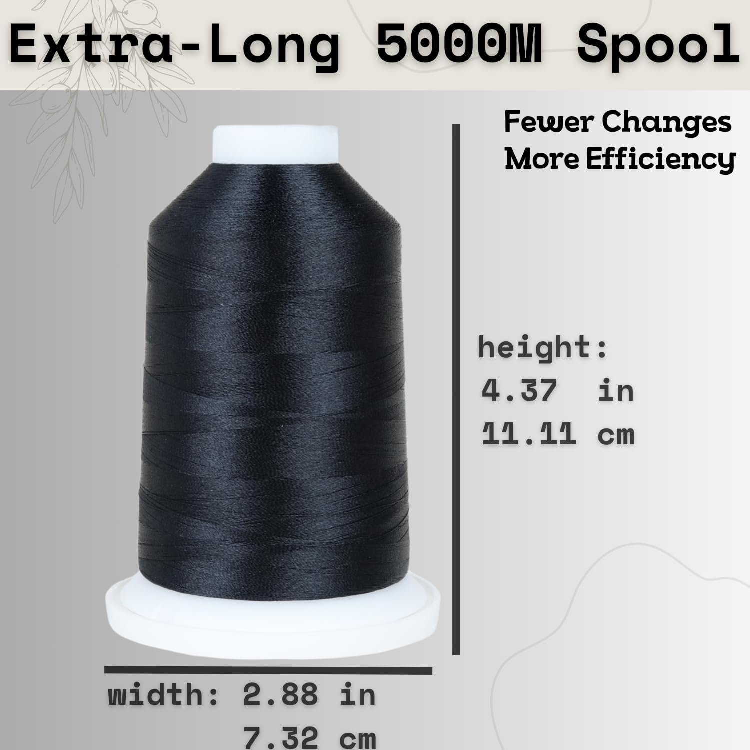 Simthread 10-Color Trilobal Polyester Thread – 5000M (5500yds) Each, No.40 – Tangle-Free, with LockTail Spools – for Brother, Singer, Janome & More Embroidery Machines