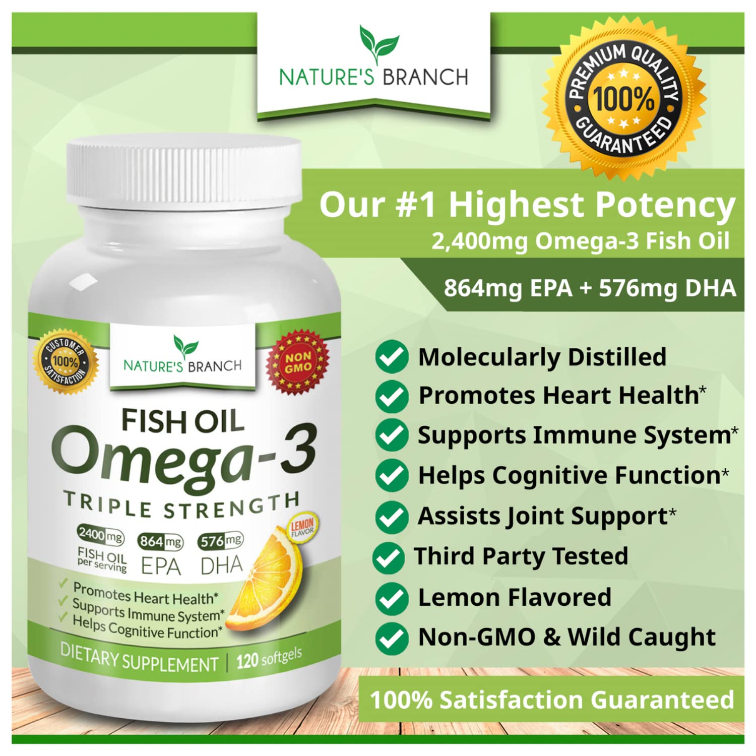 Snapklik.com : Best Triple Strength Omega 3 Fish Oil Pills 2400mg120 ...