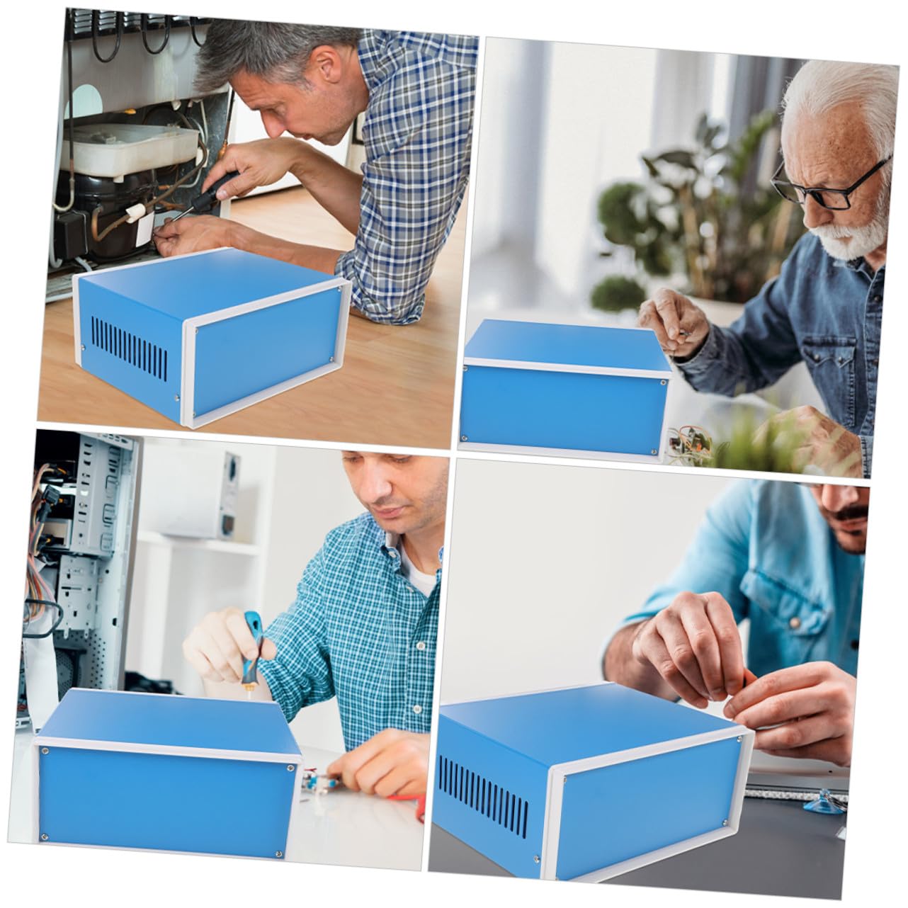 Caja Metálica Fácil de Instalar Adecuado para Estaciones de Metro Tornillos para Proyecto Eléctrico y Dispositivos de Medición