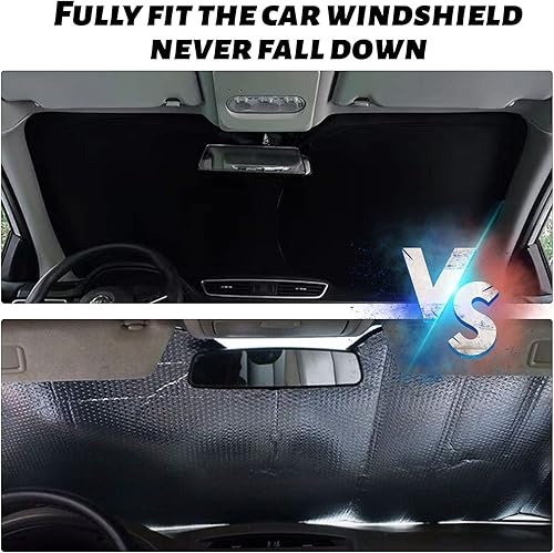 Miniatura 3 de Moricere Parasol mejorado para parabrisas con bandera de Estados Unidos para Jeep Wrangler TJ JK JKU 1997-2018, visera plegable para parabrisas que