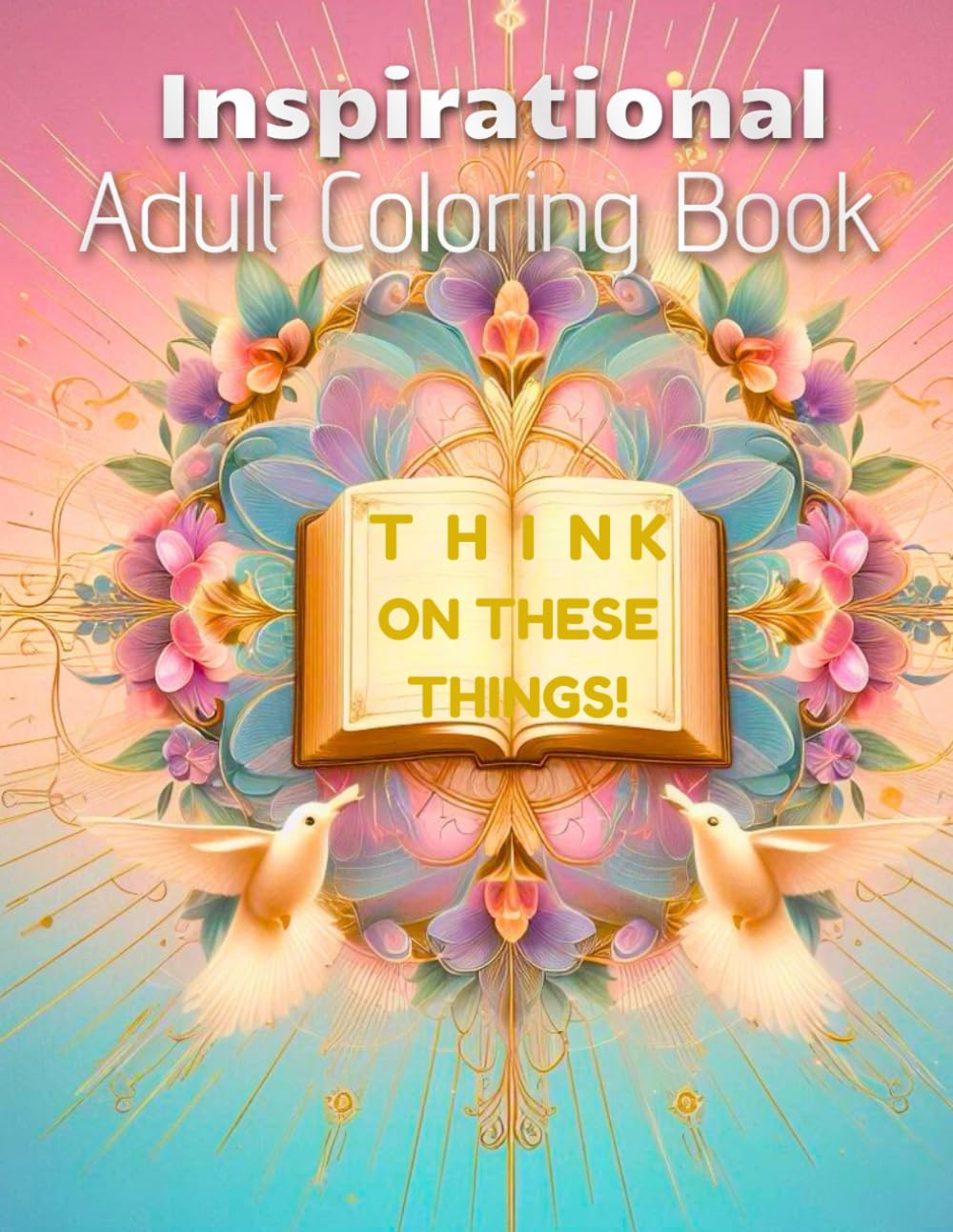 Think On These Things : Inspirational Adult Coloring Book