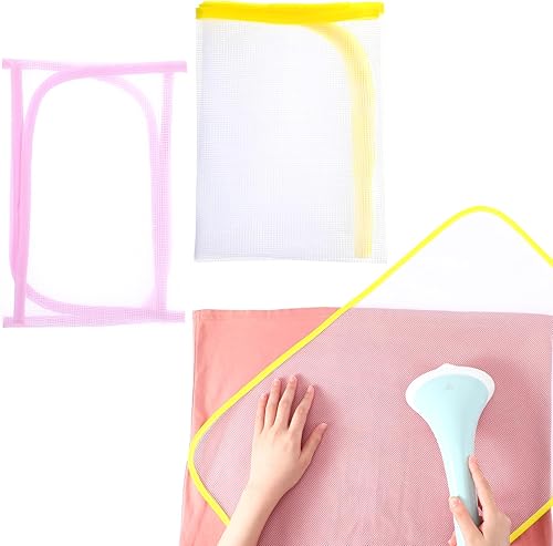 Miniatura 9 de Paquete de 2 paños de planchado protectores para planchar, protector de planchado que ahorra quemaduras, almohadilla aislante para ropa delicada,