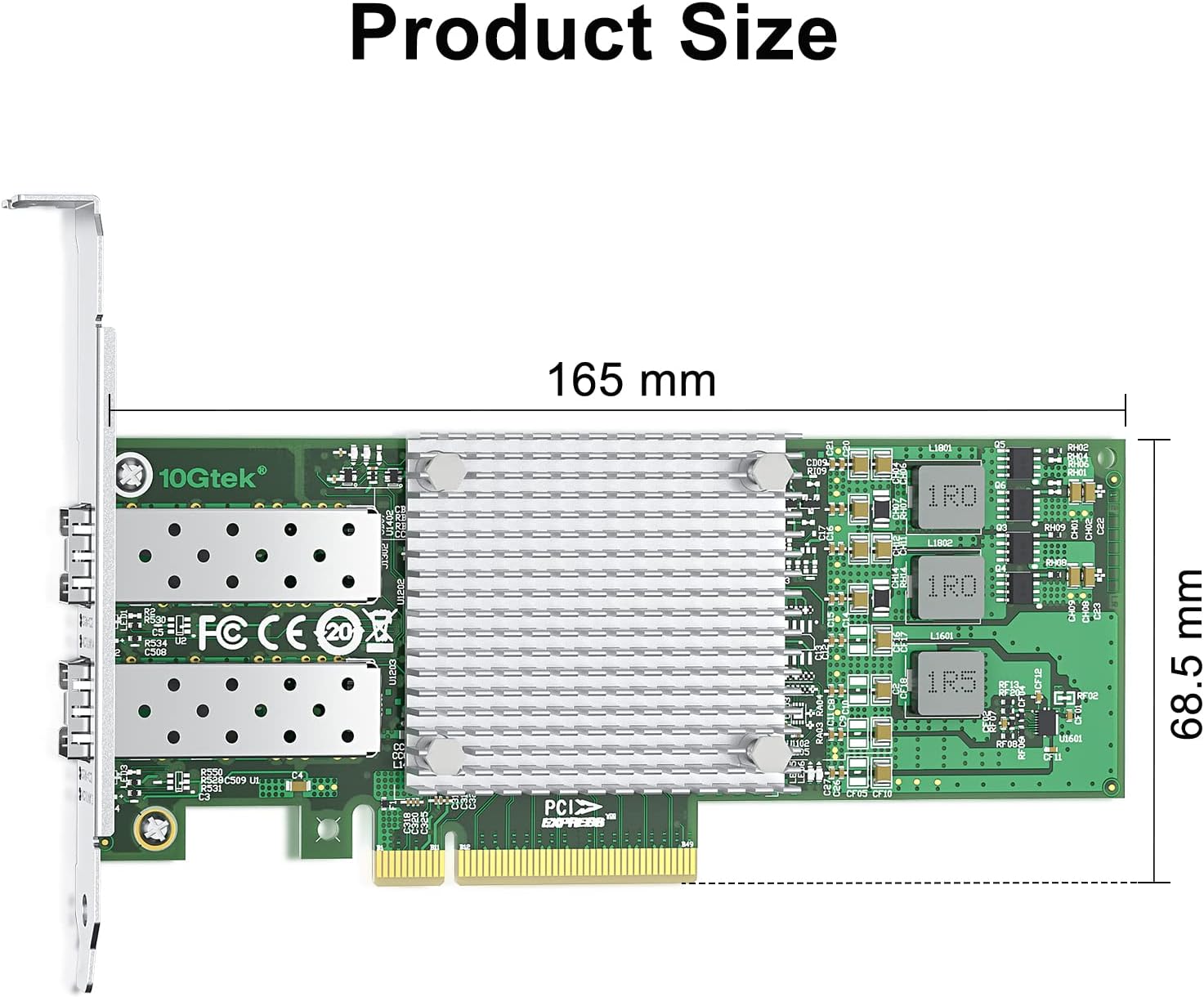 1 Pack of 10GBase-LR SFP+ Transceiver,Compatible with Intel E10GSFPLR and 1 Pack of 10Gb PCI-E NIC Network Card