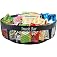 Xbopetda Snack Organizer for Countertop, Metal Turntable Organizer with Divider, 4 Compartment Snack Storage Spinning Snack T
